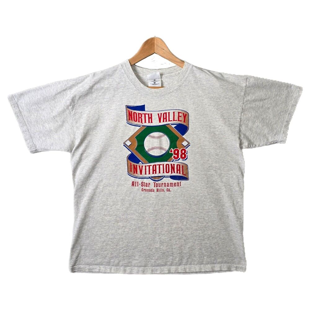 Vintage‎ 90s North Valley Baseball All-Star Invitational Shirt XL California Vtg